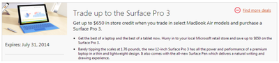 Thông báo chính thức về chương trình đổi MacBook Air lấy Surface Pro trên