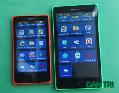 Cận cảnh bộ đôi anh em Nokia X+ và XL vừa bán ra thị trường
