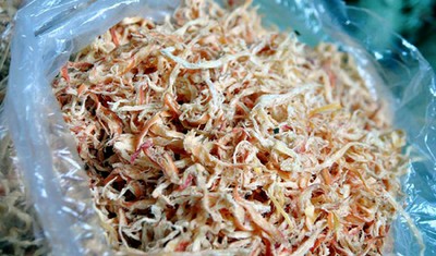 Mực khô giả có màu sắc, mùi vị giống hệt mực thông thường.