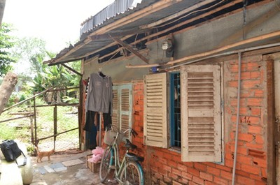 Căn phòng trọ mà 2 vợ chồng anh Thiện ở nơi xảy ra vụ việc