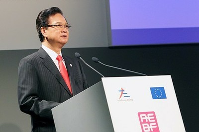 Thủ tướng Nguyễn Tấn Dũng và Thủ tướng CHLB Đức Angela Merkel. Ảnh: VGP/Nhật Bắc