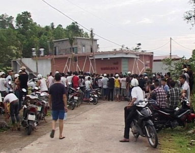 Hiện trường tại quán Karaoke đang bị phong tỏa để phục vụ công tác điều tra