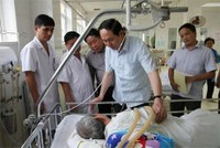 Đại tướng Trần Đại Quang thăm thương, bệnh binh Công an