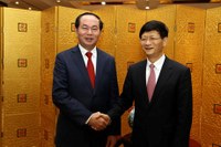 Bộ trưởng Trần Đại Quang hội kiến Bí thư Ủy ban chính pháp Đảng Cộng sản Trung Quốc