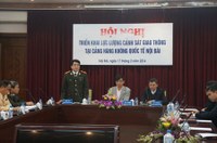 Triển khai lực lượng CSGT tại Cảng hàng không quốc tế Nội Bài